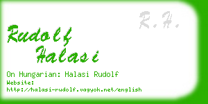 rudolf halasi business card